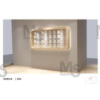 Vitrine de présentation de téléphones en MDF durable, éclairée par LED, écologique et personnalisable, en métal, vente en gros pour l'aménagement intérieur des magasins et des boutiques de téléphonie mobile