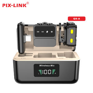 Microphone cravate sans fil PIX-LINK Q9 2 en 1 pour iPhone/Android, microphone de poche pour enregistrement vidéo, interview, podcast, vlog - Product Image 1