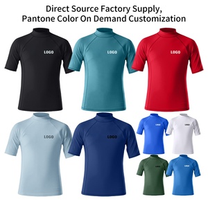 UPF 50 + Mặt Trời Bảo Vệ Nhanh Chóng Khô Phát Ban Vest Ngắn Tay Áo Tùy Chỉnh Lướt Bơi Phát Ban Bảo Vệ Bãi Biển Thể Thao Dưới Nước Mái Chèo Hội Đồng Quản Trị Trắng - Product Image 3