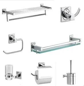 Hoge Kwaliteit Wall Mounted 304 Roestvrij Staal Badkamer Set Accessoires Bad Hardware Sets