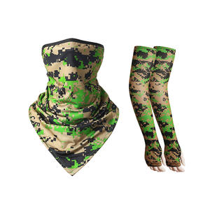 Set sportivo ad asciugatura rapida con Logo personalizzato protezione solare in tinta unita mimetica pendente a triangolo Bandana manica per braccio in poliestere fresco per - Product Image 1