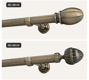 أعمدة ستائر قابلة للضبط عالية الجودة وملحقاتها، قضيب ستارة فاخر من الألومنيوم مرن قابل للتمديد - Product Image 2