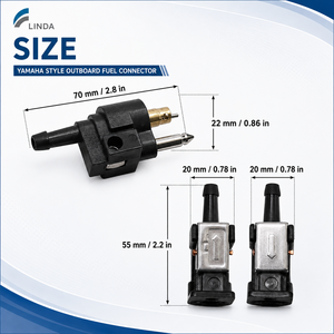 Conector Rápido de Línea de Combustible para Motor Fuera de Borda, de Aluminio Negro, Duradero, para Motores Marinos Yamaha de 2 Tiempos y 2 Cilindros - Product Image 3
