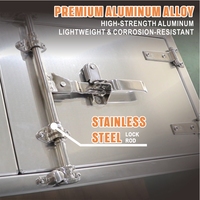 Boîte à outils en aluminium pour camionnette, boîte de rangement pour plateau de camionnette, robuste, résistante aux intempéries, verrouillable, universelle