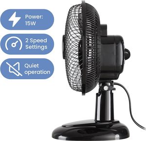 Ventilateur de bureau électrique en plastique réglable petit ventilateur de bureau et de table de refroidissement par air personnel contrôle mécanique à deux vitesses du vent pour les hôtels - Product Image 3