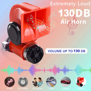 Klaxon pneumatique 12V DC en plastique rouge pour moto, camion, voiture, rénovation et mise à niveau - Product Image 3