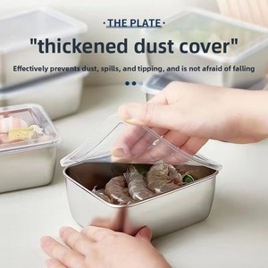 Stainless Steel Japanese-Style Airtight Triple Tier <b>Large</b> Capacity Portion Containers Lids Food-Grade Freshness Preserving <b>Boxes</b> - Product Image 3