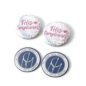 Usine En Gros Offset Blanc Métal Étain Fer Blanc 58Mm Pas Cher Broche Magnétique Bouton Personnalisé Badge - Product Image 4