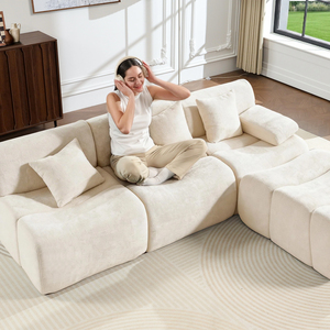 Sofá Cama Modular de Bambú de Lujo Meroow MS3, Sofá Comprimido Silencioso Sin Madera para Hogar Moderno en el Reino Unido - Product Image 1