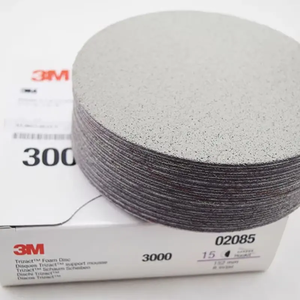 3M 02087 3 pulgadas 3000 grano húmedo seco arena esponja papel de lija espuma disco de lijado redondo húmedo abrasivo esponja almohadilla disco Trizact pulido