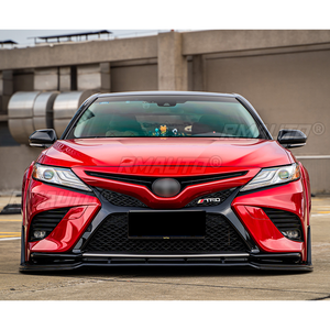 สำหรับ Toyota Camry SE XSE 2018-2023 ชุดแต่งกันชนหน้า สปอยเลอร์ ดิฟฟิวเซอร์ วิงเล็ท ลายคาร์บอนไฟเบอร์ สีดำเงา 5 ชิ้น - Product Image 6