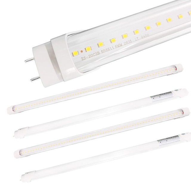60CM 120CM 240CM LED Batten Tube Light 5CCT 2835SMD 6240Lm 48W 22W Linear Flat Tube T8 Lamps ETL DLC