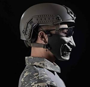 戦術用オートバイヘルメットゴーグルマウスカバー屋外保護スカル防風マスクハーフフェイス悪魔マスク - Product Image 3