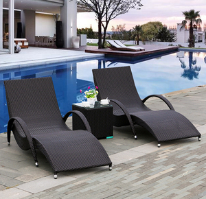 Qualité garantie en plein air meubles en rotin piscine piscine chaise longue <span class=keywords><strong>de</strong></span> <span class=keywords><strong>plage</strong></span> avec roues en osier <span class=keywords><strong>lit</strong></span> - Product Image 3