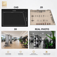 Station de musculation multifonctionnelle avancée et robuste : Smith Machine, Power Rack, Station de câbles à double pile de poids avec plateforme de rameur basse pour salle de sport