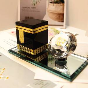 2025 New Supplies <b>Crystal</b> Glass Carved <b>Moon</b> Eid Mubarak Elegant Ramadan Home Decoration - Product Image 4