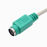 KAICAP PS/2 6-Pin Adapter Männlich zu Doppel-Weiblich Y-Kabel PVC-Ummantelung Geflochtene Abschirmung Vergoldete Leiter CE für 10m