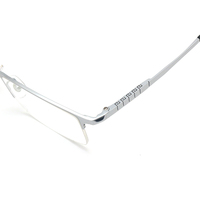 Monturas Ópticas de Titanio para Hombre de Diseño, Media Montura con Forma de Diamante, Venta al por Mayor, Gafas Metálicas para Negocios