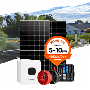 Sistema Solar para Uso Doméstico, Kit de Módulos, Precio de Panel de 5kw, 10kw, 12kw, 20kw, Conjunto de Paneles de 100kw, Energía Solar Fuera de la Red, Conectado a la Red, Sistema Solar Híbrido - Product Image 1