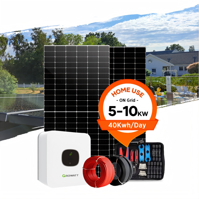 Solar System for Home Use Module Kit Price 5kw 10kw 12kw 20kw Panel Set 100kw Solar Energy off Grid on Grid Hybrid Solar System