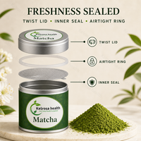 Poudre de Matcha Uji biologique certifiée USDA de qualité cérémonielle, marque distributeur, en vrac, boîte de 30g pour boissons, emballée en boîte, sac ou canettes