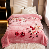 Couverture Raschel Hiver 150*207cm pour Bébé et Adulte, Motif Gaufré à Rayures Unies, Tissage de Qualité, Vente en Gros