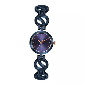 Envío Directo, Reloj de Cuarzo Original Nuevo para Mujer HALEI, Resistente al Agua 3BAR, Marcadores de Hora con Diamantes, Movimiento Japonés - Product Image 2