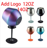 Logo personnalisé 12oz 14oz vin bière 304 gobelet en acier inoxydable avec partie en plastique détachable chaleur verre à vin froid tasse à café