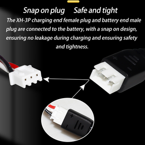 โรงงาน 7.4V 1300mA quadcopter แบตเตอรี่ป้องกันชาร์จเร็ว USB Micro รีโมทคอนโทรลของเล่นชาร์จสาย - Product Image 4