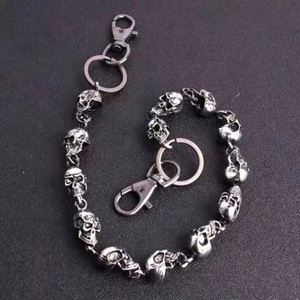 Vintage Punk Skull Zinc Alloy Heavy <b>Waist</b> <b>Chain</b> Men Cool Jeans Keychain Gothic Biker Fashion Accessories - Product Image 4