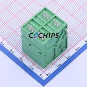 JL271V-10002G01 Spring Terminal Block Through hole Component (THT),P=10mm Connector 1x2P 10mm Green Through Hole - Product Image 2