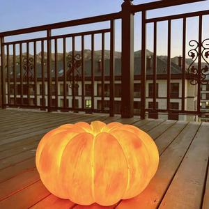 Lampe solaire de jardin en résine et métal, étanche IP65, pour villa, patio, paysage, en forme de citrouille, éclairage décoratif extérieur pour Halloween - Product Image 3