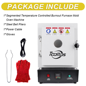 فرن رقمي بدرجة حرارة ثابتة 15*15*20 ، قالب جبس مصبوب للمجوهرات مع نافذة مراقبة - Product Image 6