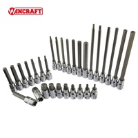 Набор метрических шестигранных ключей-бит WINCRAFT, 30 шт., с приводом 1/2 дюйма, с адаптером, для ремонта автомобилей, DIY, OEM, длина 55-200 мм