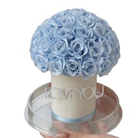 Bouquet de fleurs éternelles pour la Saint-Valentin, déclaration d'amour, cadeau d'anniversaire, meilleurs amis, avec roses à l'histoire, cylindre en forme de cœur