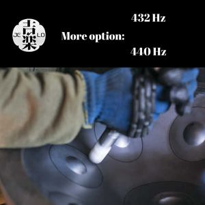 JELO 9-Note Handpan Ember Steel Rose Gold 432hz Minor Tuning Tambour à langue avec étui rigide Boîte et sac inclus - Product Image 5