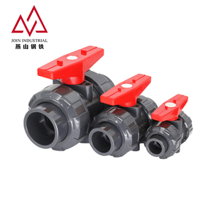 중국 공급업체 50mm 3인치 회색 BSPP 플라스틱 <span class=keywords><strong>PVC</strong></span> 트루 더블 유니온 볼 밸브 (관개용) - Product Image 1