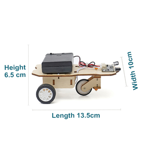 Kit Auto Robot con Sensore Intelligente, Progetto di Ingegneria Pratico, Veicolo in Compensato Tagliato al Laser, Giocattolo Educativo Montessori <span class=keywords><strong>per</strong></span> Bambini, Regalo di Compleanno - Product Image 2