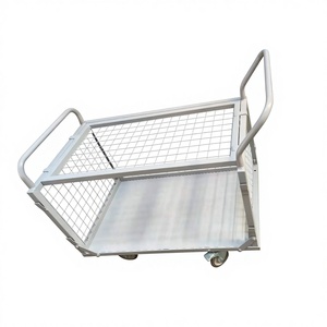 Transport personnalisé emballage plat chariots à benne basculante pliable chariot cage chariots à main cart150kg-300kg à rouleaux - Product Image 2