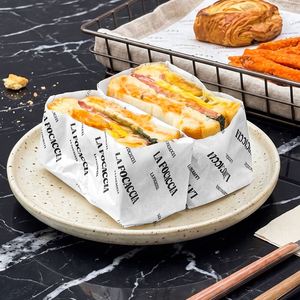 Papier alimentaire anti-graisse personnalisé, jetable et enduit, pour l'emballage de hamburgers, sandwichs et snacks de restauration rapide - Product Image 5