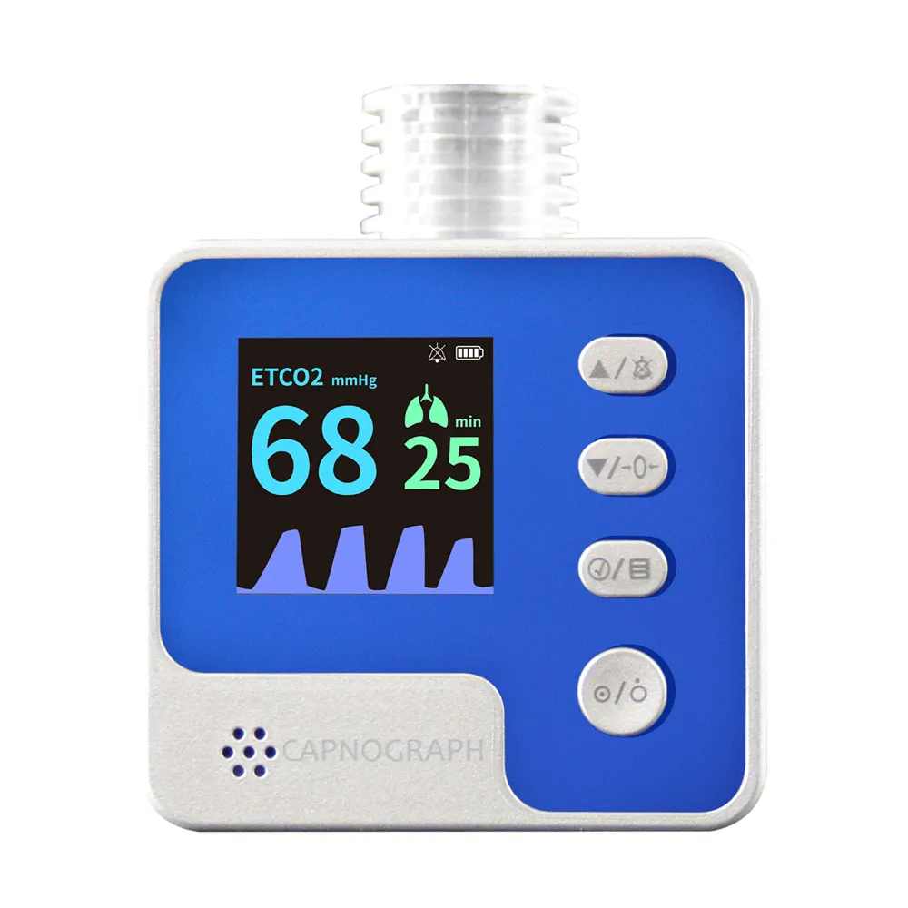 पशु चिकित्सा Etco2 हाथ में Capnograph मॉनिटर पशु चिकित्सा पल्स Oximeter मॉनिटर