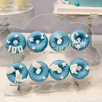 Présentoir en acrylique transparent pour donuts, plats froids, décoration de mariage, biscuits, macarons, pâtisseries, table de desserts