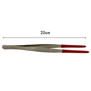 Pinzas rectas de 16CM-30CM, pinzas de soldadura de aislamiento de joyería de acero inoxidable con puntas de goma para limpiador a vapor - Product Image 5