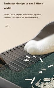 Großhandel große quadratische einfache Reinigung Katze Katzen toilette umwelt freundliche Kunststoff Katzen Sandbox Toilette Katze Katzen toilette und Zubehör - Product Image 5