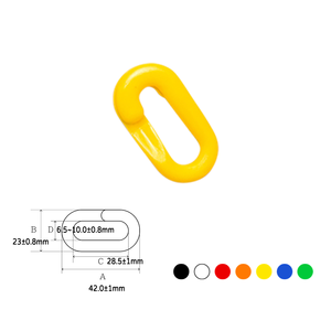 Cadena de un solo eslabón Clips de red de fútbol Plástico multicolor Buena calidad 6mm Plano TW Industria general 42mm 306 para porterías de fútbol 23mm - Product Image 2