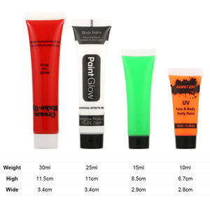 Tube de peinture de visage Fluorescent au néon UV à base d'eau non toxique - Product Image 4