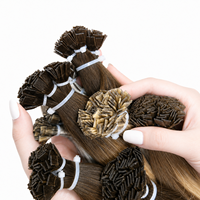 Rambut Manusia India 100% Mentah Single Drawn Virgin Hair Flat Tip Keratin Cuticle Aligned Hair Extensions