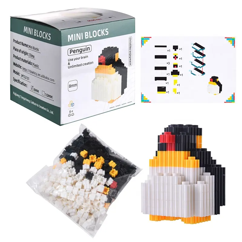 High Quality Customized Mini Blocks Animals Nano Block 3d Puzzle Pixel Bricks Kids Building Block Toys