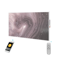Chauffage rapide mural et au plafond blanc C072 720 W, chauffage électrique à panneau infrarouge en cristal de carbone avec préprogrammation