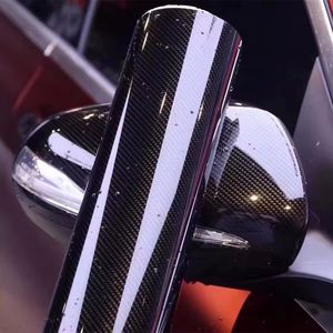 ฟิล์มไวนิลคาร์บอนไฟเบอร์เคลือบเซรามิก 9D ขนาด 1.52*17 เมตร สีดำเงาสูง สำหรับตกแต่งภายนอก - Product Image 6